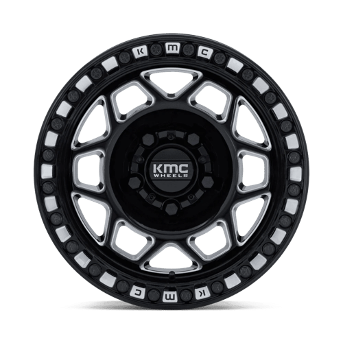 KMC KS241 TORX UTV BEADLOCK Gloss Black Milled 15x8 0 5x114.3mm 72.6mm - Wheelwiz