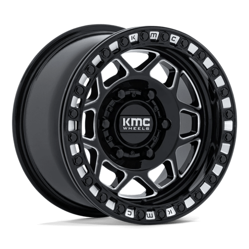 KMC KS241 TORX UTV BEADLOCK Gloss Black Milled 15x8 0 6x139.7mm 100.3mm - Wheelwiz