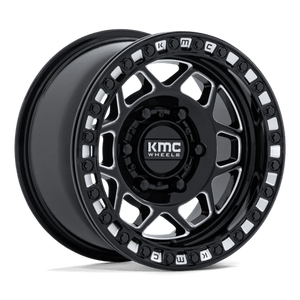 KMC KS241 TORX UTV BEADLOCK Gloss Black Milled 15x8 0 6x139.7mm 100.3mm - Wheelwiz