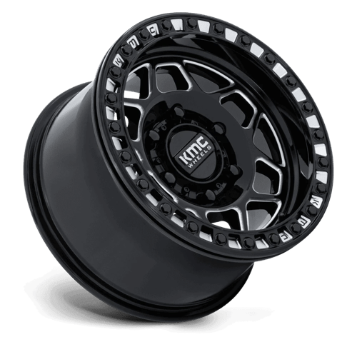 KMC KS241 TORX UTV BEADLOCK Gloss Black Milled 15x8 0 6x139.7mm 100.3mm - Wheelwiz