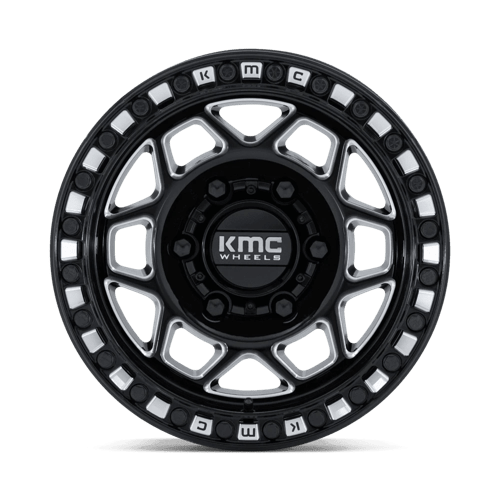 KMC KS241 TORX UTV BEADLOCK Gloss Black Milled 15x8 0 6x139.7mm 100.3mm - Wheelwiz