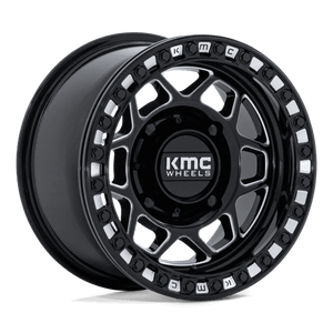 KMC KS241 TORX UTV BEADLOCK Gloss Black Milled 15x7 +38 4x156mm 115.1mm - Wheelwiz