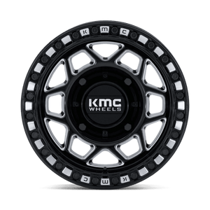 KMC KS241 TORX UTV BEADLOCK Gloss Black Milled 15x7 +38 4x137mm 96mm - Wheelwiz