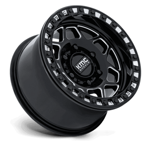 KMC KS241 TORX UTV BEADLOCK Gloss Black Milled 15x7 +38 6x139.7mm 100.3mm - Wheelwiz
