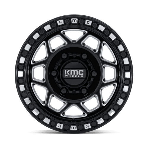 KMC KS241 TORX UTV BEADLOCK Gloss Black Milled 15x7 +38 6x139.7mm 100.3mm - Wheelwiz