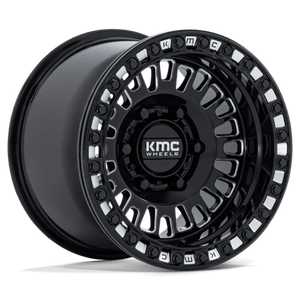 KMC KS242 AZTEC UTV BEADLOCK Gloss Black Milled 15x7 +38 6x139.7mm 100.3mm - Wheelwiz