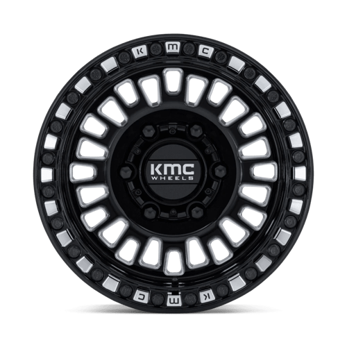KMC KS242 AZTEC UTV BEADLOCK Gloss Black Milled 15x7 +38 6x139.7mm 100.3mm - Wheelwiz