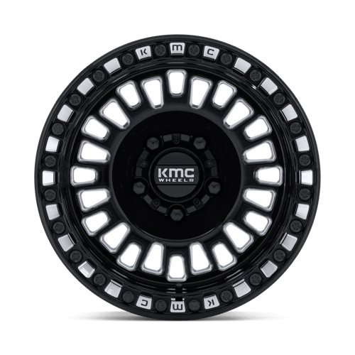 KMC KS242 AZTEC UTV BEADLOCK Gloss Black Milled 15x8 0 5x114.3mm 72.6mm - Wheelwiz