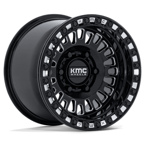 KMC KS242 AZTEC UTV BEADLOCK Gloss Black Milled 15x8 0 6x139.7mm 100.3mm - Wheelwiz