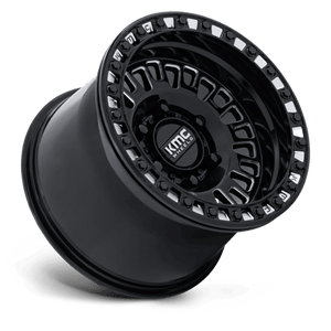 KMC KS242 AZTEC UTV BEADLOCK Gloss Black Milled 15x8 0 6x139.7mm 100.3mm - Wheelwiz