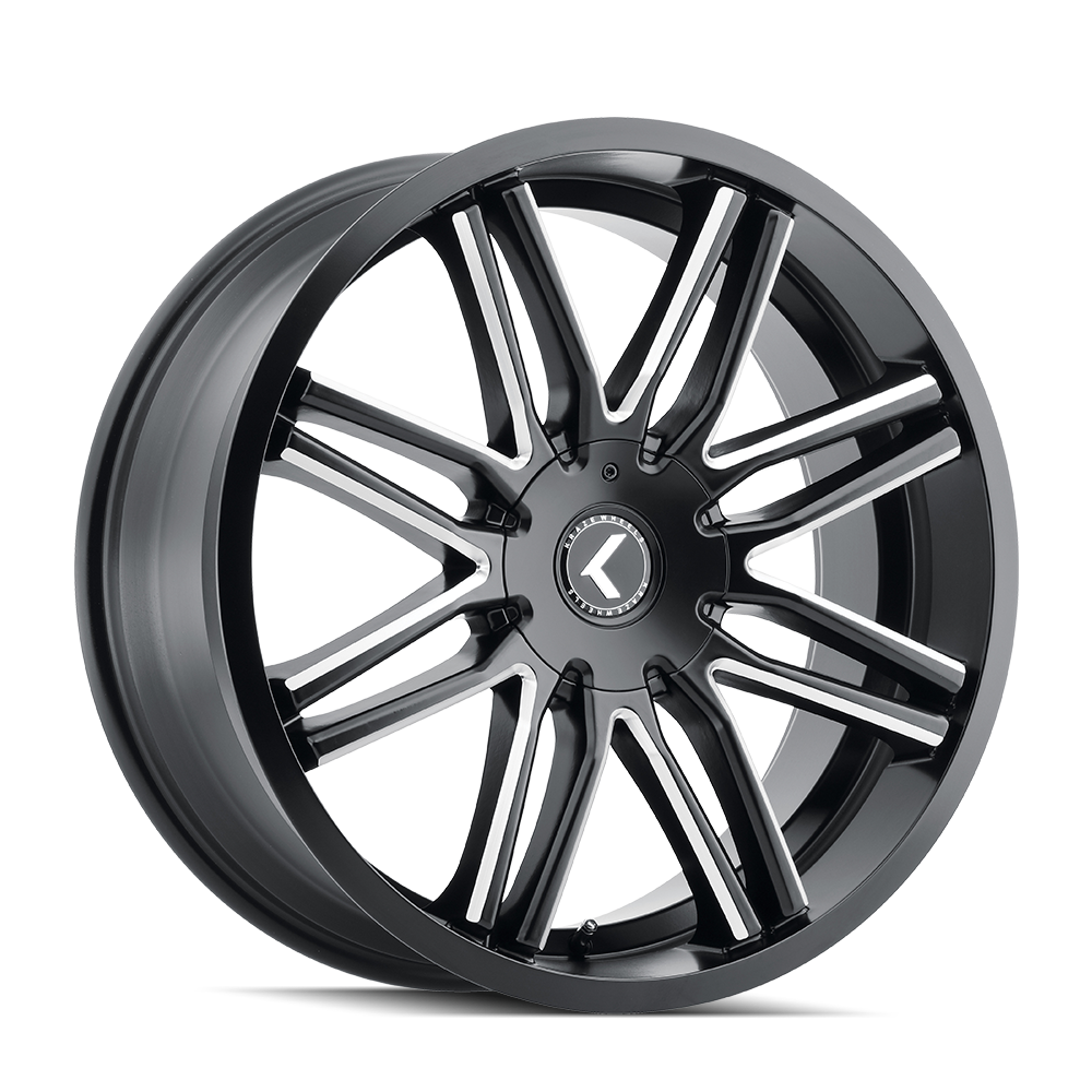 Kraze CRAY Gloss black milled 18x8 +40 5x108|5x114.3mm 73mm - Wheelwiz