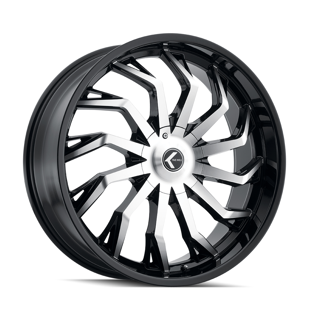 Kraze SCRILLA Gloss black machined 22x9.5 +18 5x115|5x120mm 74.1mm - Wheelwiz