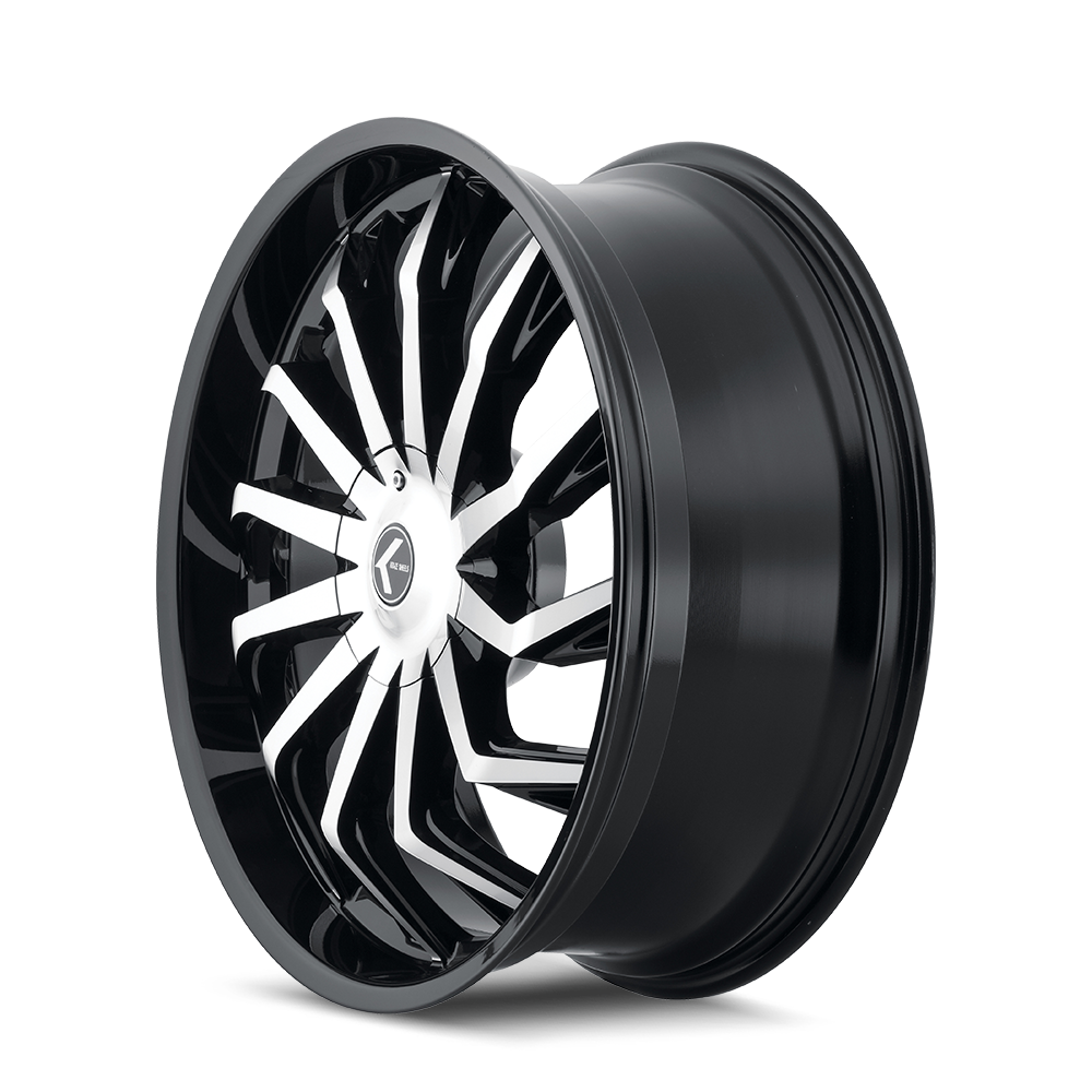 Kraze SCRILLA Gloss black machined 22x9.5 +18 5x115|5x120mm 74.1mm - Wheelwiz