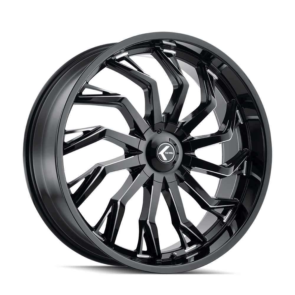 Kraze SCRILLA Gloss black milled 26x10 +30 6x135|6x139.7mm 100.3mm - Wheelwiz