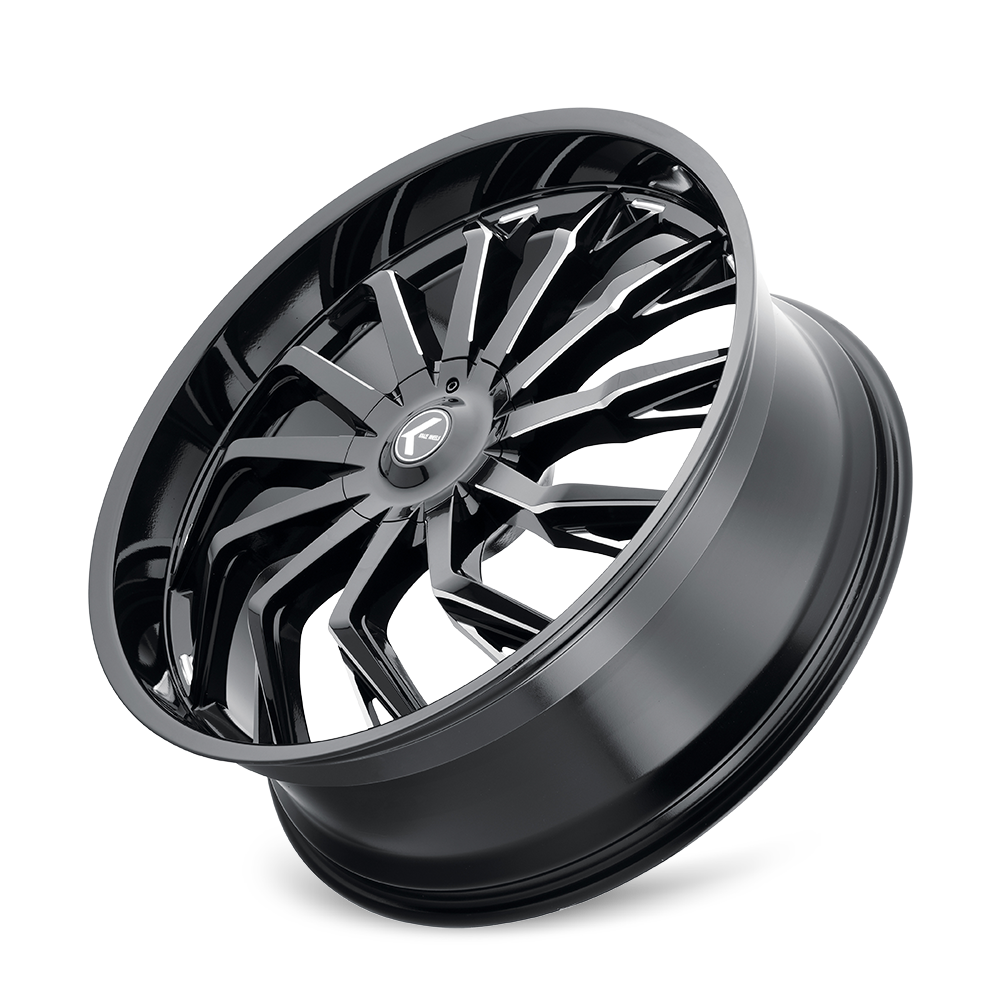 Kraze SCRILLA Gloss black milled 22x9.5 +18 5x115|5x120mm 74.1mm - Wheelwiz