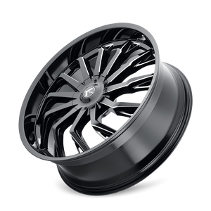 Kraze SCRILLA Gloss black milled 22x9.5 +18 5x115|5x120mm 74.1mm