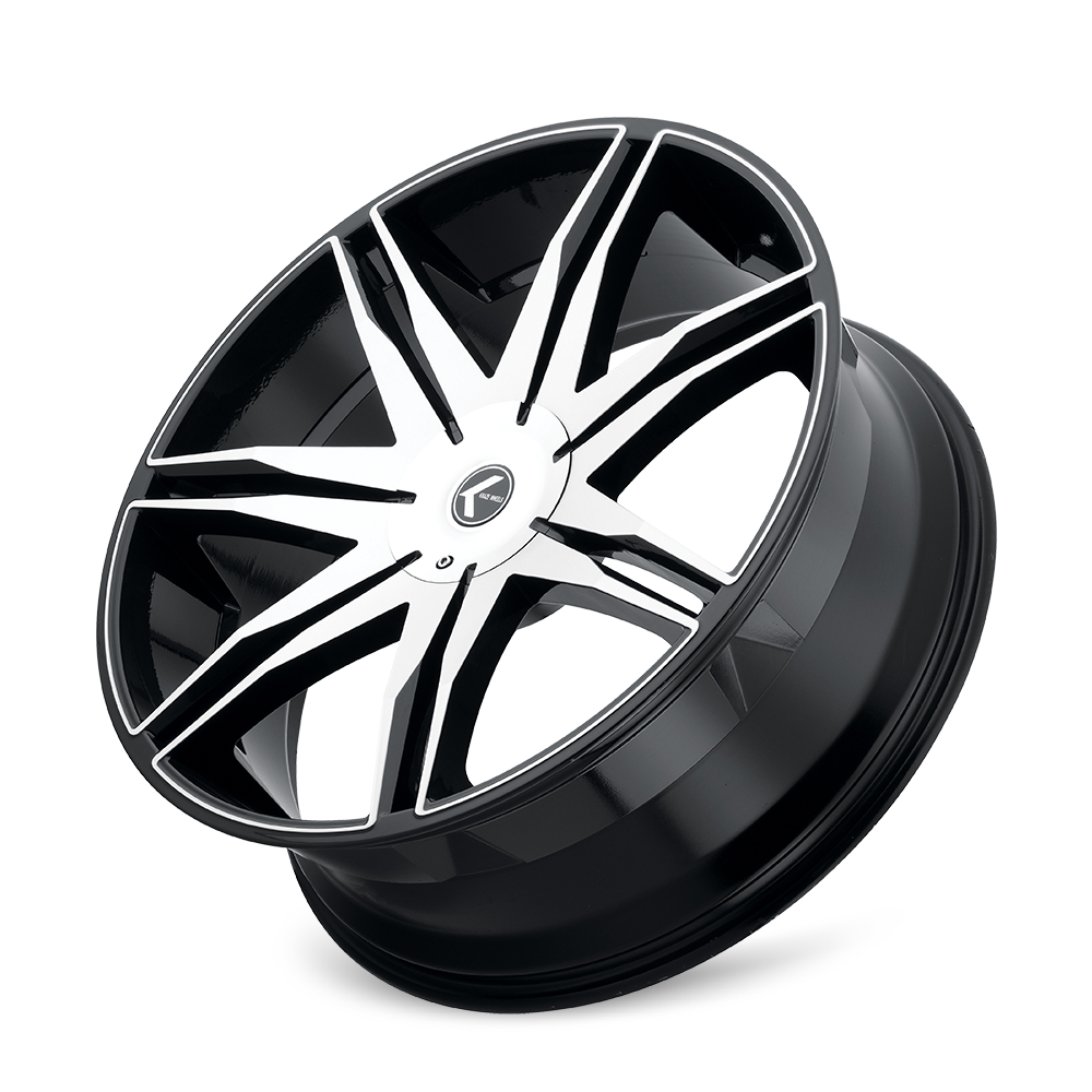 Kraze EPIC Gloss black machined 24x9.5 +30 6x135|6x139.7mm 100.3mm - Wheelwiz