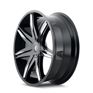 Kraze EPIC Gloss black milled 24x9.5 +30 6x135|6x139.7mm 100.3mm