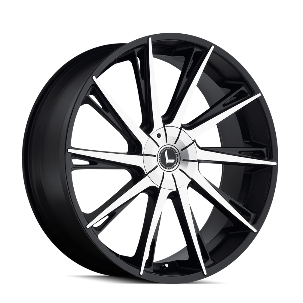 Kraze SWAGG Gloss black machined 22x9.5 +18 5x115|5x120mm 74.1mm - WheelWiz