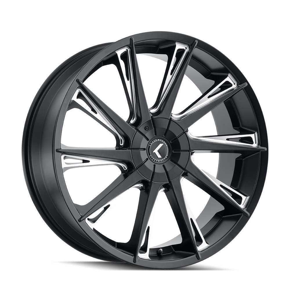 Kraze SWAGG Gloss black milled 24x9.5 +18 5x127|5x139.7mm 87mm - Wheelwiz