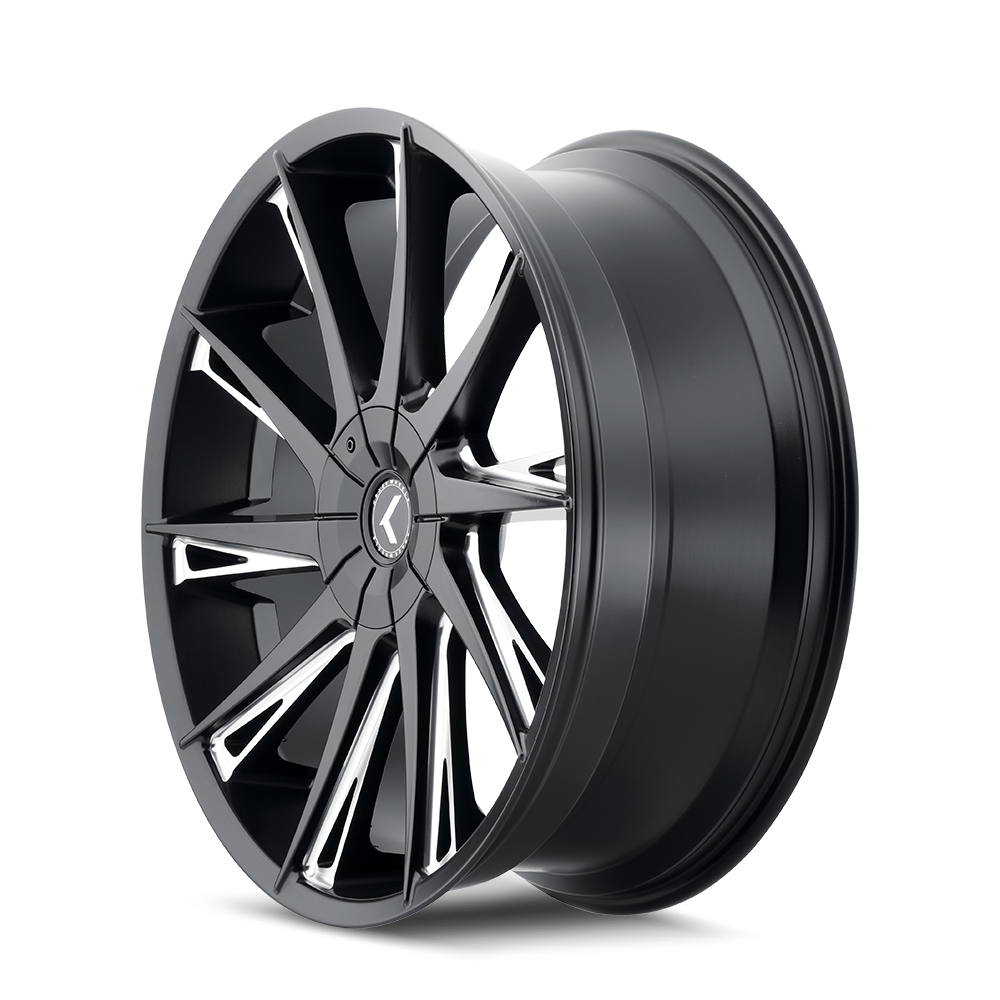 Kraze SWAGG Gloss black milled 24x9.5 +18 5x127|5x139.7mm 87mm - Wheelwiz
