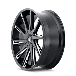 Kraze SWAGG Gloss black milled 24x9.5 +18 5x127|5x139.7mm 87mm