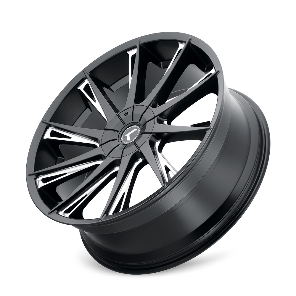 Kraze SWAGG Gloss black milled 22x9.5 +30 6x135|6x139.7mm 100.3mm - Wheelwiz