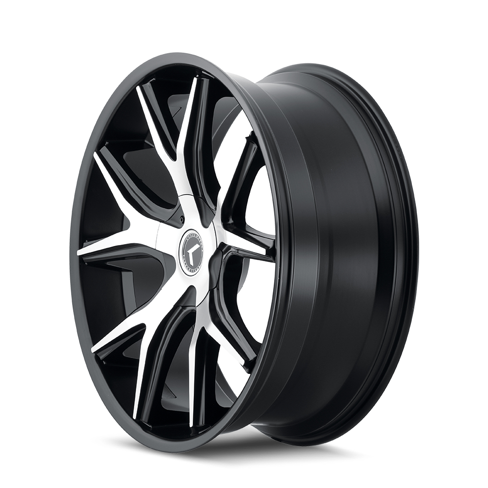 Kraze SPLTZ Gloss black machined 24x9.5 +18 5x115|5x120mm 74.1mm - Wheelwiz
