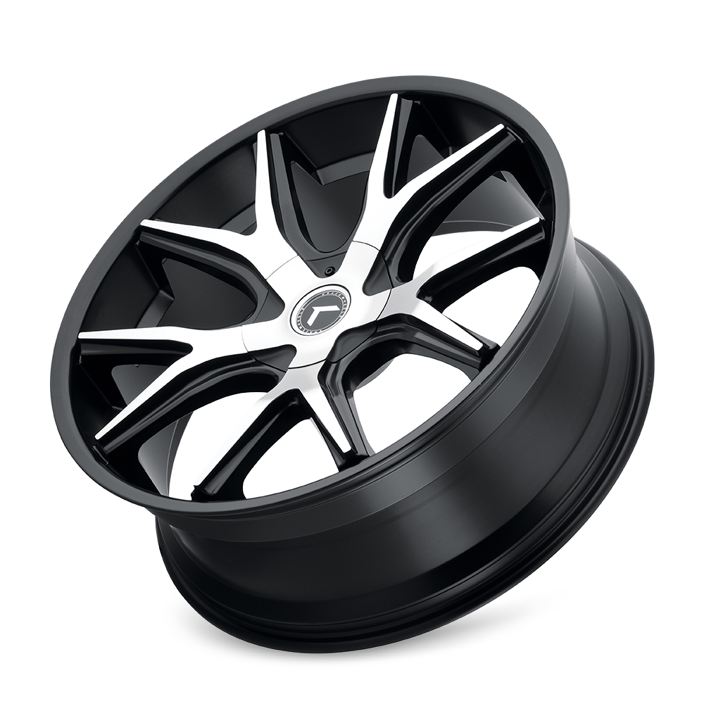 American Truxx SPLTZ Gloss black machined 22x9.5 +18 5x115|5x120mm 74.1mm - Wheelwiz