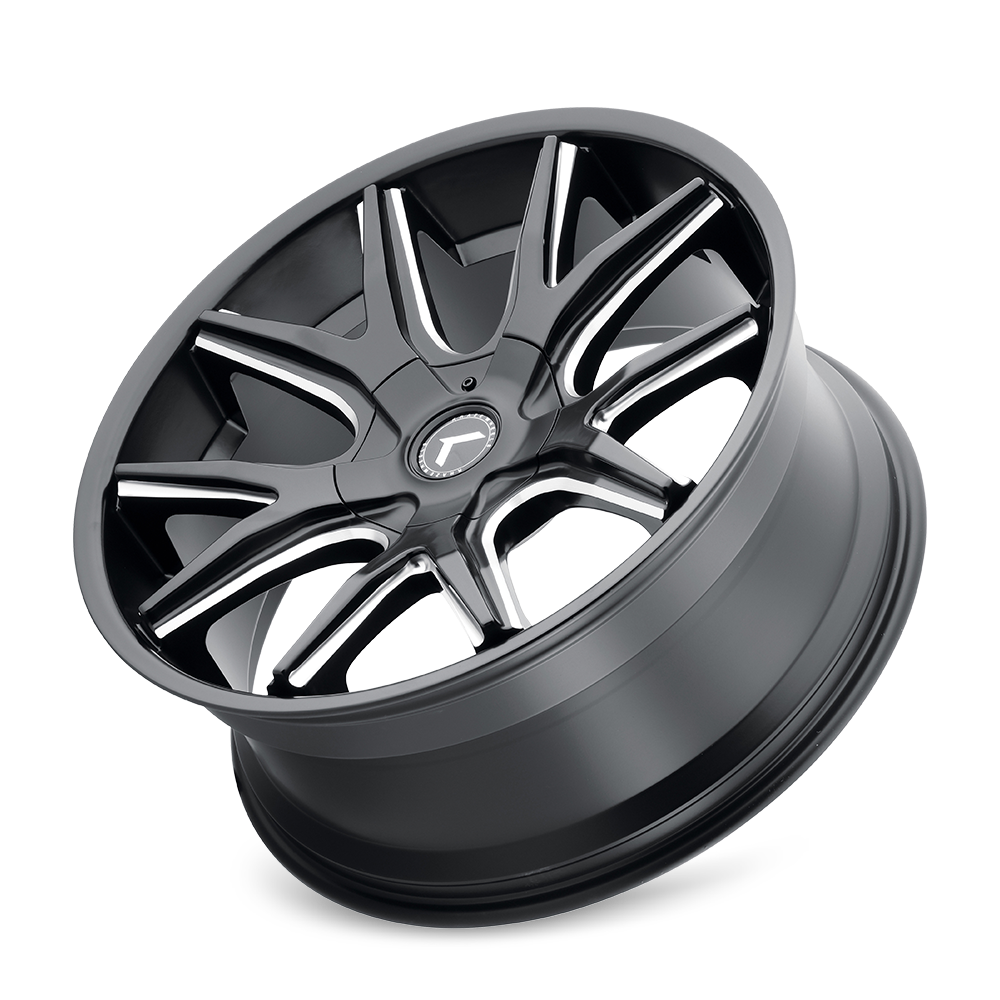 Kraze SPLTZ Gloss black milled 24x9.5 +30 6x135|6x139.7mm 100.3mm - Wheelwiz