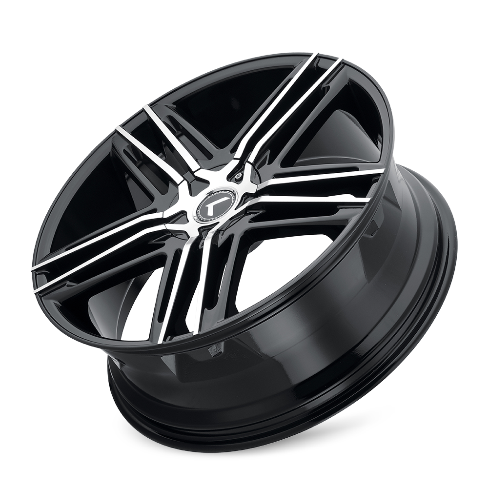 American Truxx HELLA Gloss black machined 20x8.5 +40 5x112|5x114.3mm 73mm - Wheelwiz