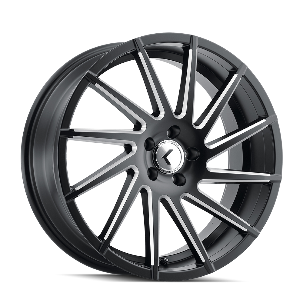 Kraze SPINNER Gloss black milled 20x8.5 +40 5x114.3mm 0mm - Wheelwiz