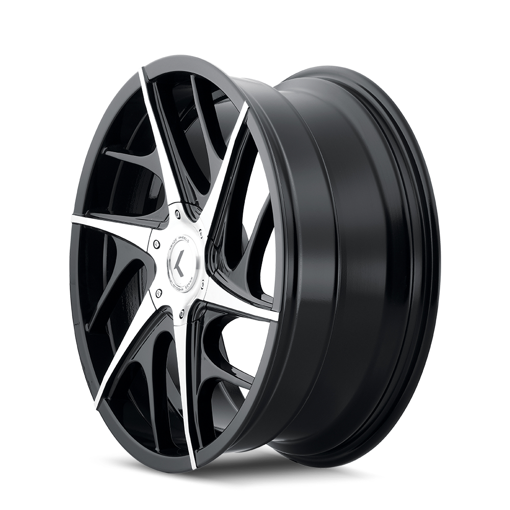 Kraze ROGUE Gloss black machined 22x8.5 +40 5x112|5x114.3mm 73.1mm - Wheelwiz