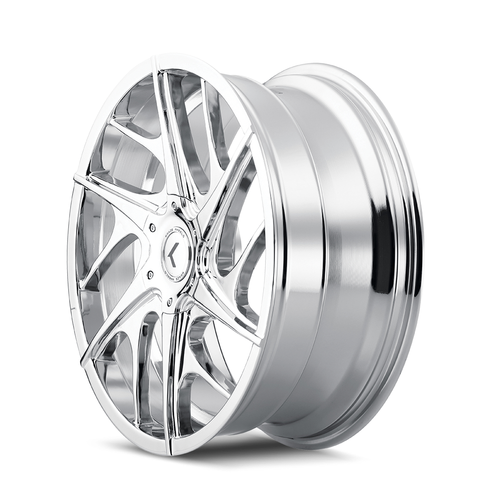 Kraze ROGUE Chrome 22x8.5 +40 5x114.3|5x120mm 74.1mm - Wheelwiz