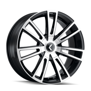 Kraze SPECTRA Gloss black machined 20x8.5 +38 5x108|5x114.3mm 72.62mm - Wheelwiz