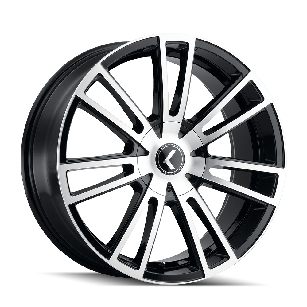 Kraze SPECTRA Gloss black machined 20x8.5 +38 5x108|5x114.3mm 72.62mm - Wheelwiz