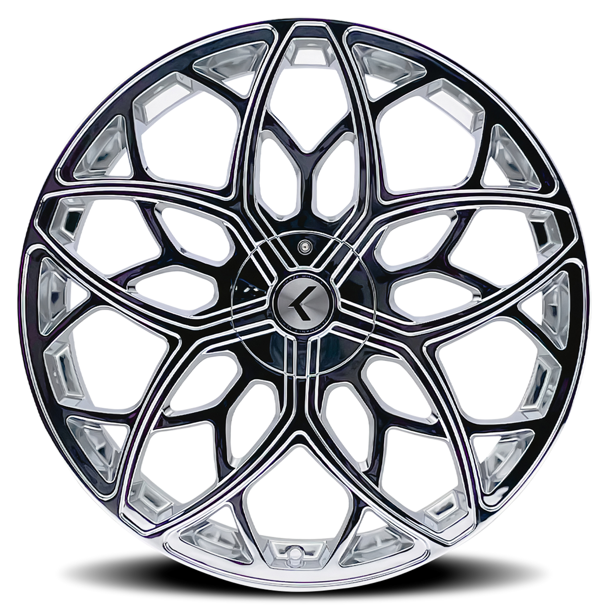 Kraze RICOCHET Chrome 22x8.5 +38 5x115|5x120mm 74.1mm - Wheelwiz