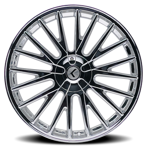 Kraze DOUBLE DOWN Chrome 17x8 +38 5x108|5x114.3mm 73mm - Wheelwiz