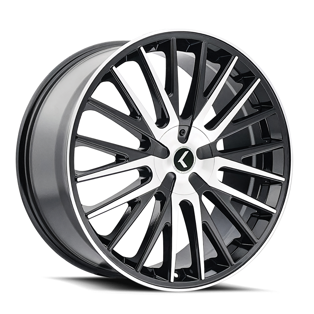Kraze DOUBLE DOWN Gloss black machined 18x8 +40 5x112|5x120mm 74.1mm - Wheelwiz