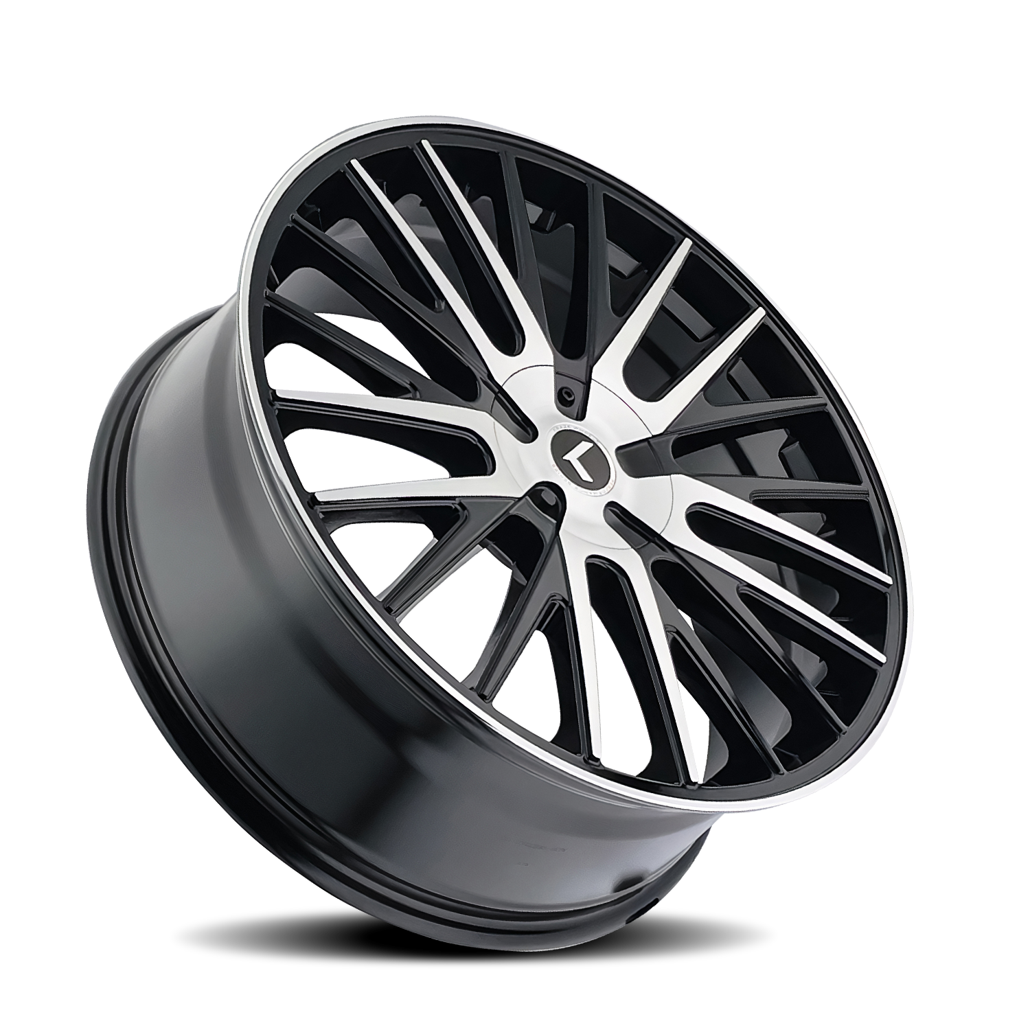 Kraze DOUBLE DOWN Gloss black machined 22x8.5 +38 5x100|5x114.3mm 73mm - Wheelwiz