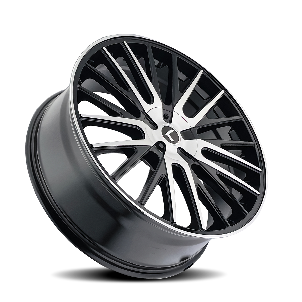 Kraze DOUBLE DOWN Gloss black machined 20x8.5 +38 5x108|5x114.3mm 73mm - Wheelwiz