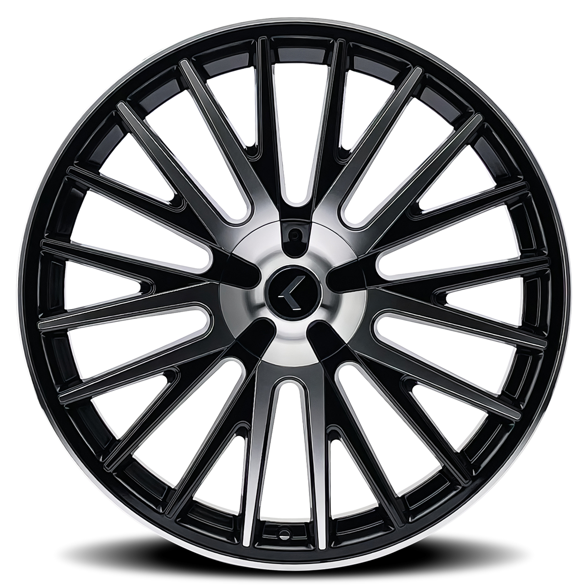 Kraze DOUBLE DOWN Gloss black machined 22x8.5 +38 5x114.3|5x120mm 73mm - Wheelwiz