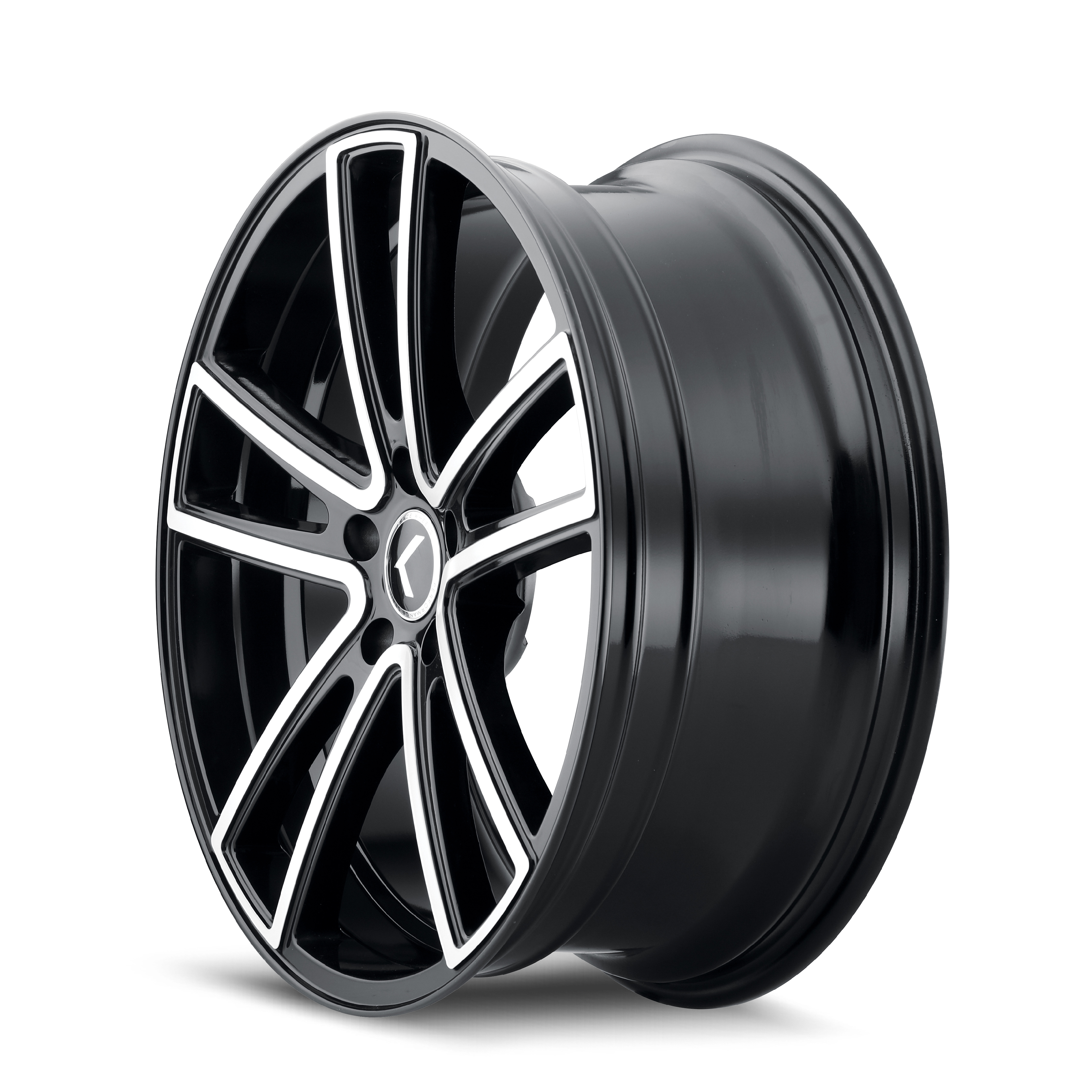 Kraze LUSSO Gloss black machined 17x8 +38 5x115mm 72.62mm– Wheelwiz