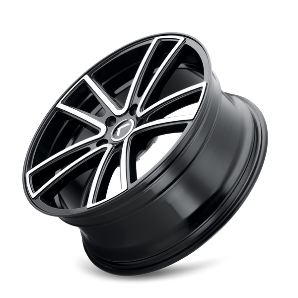 Kraze LUSSO Gloss black machined 17x8 +38 5x115mm 72.62mm | Wheelwiz