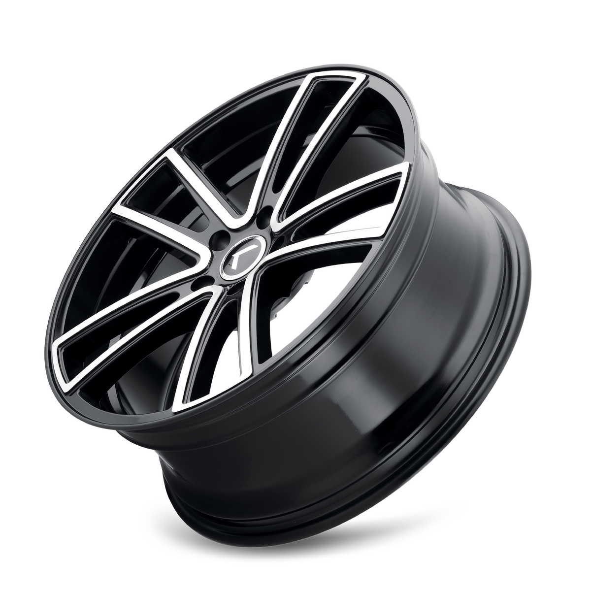 Kraze LUSSO Gloss black machined 17x8 +38 5x114.3mm 72.62mm - Wheelwiz