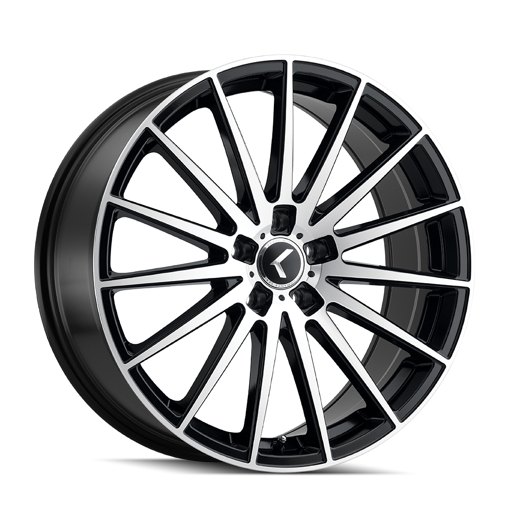 Kraze 191 Matte black machined 22x8.5 +38 5x112mm 66.56mm - Wheelwiz