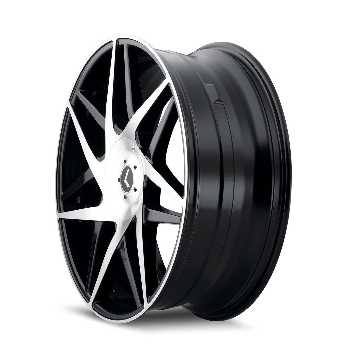 Kraze 192 Gloss black machined 22x8.5 +38 5x112|5x114.3mm 72.62mm - Wheelwiz