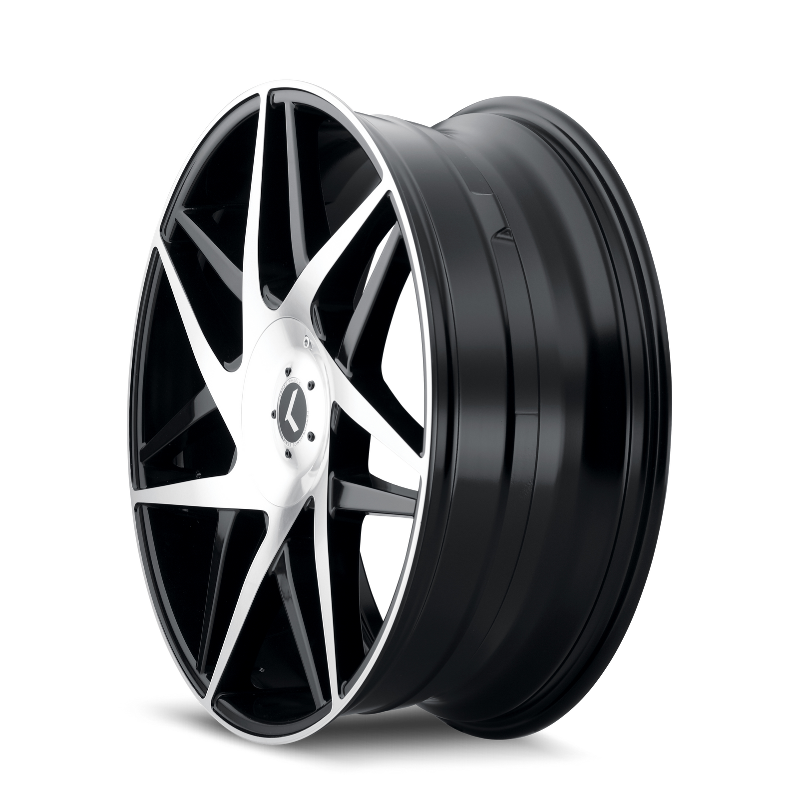 Kraze 192 Gloss black machined 20x8.5 +38 5x115|5x120mm 74.1mm - Wheelwiz
