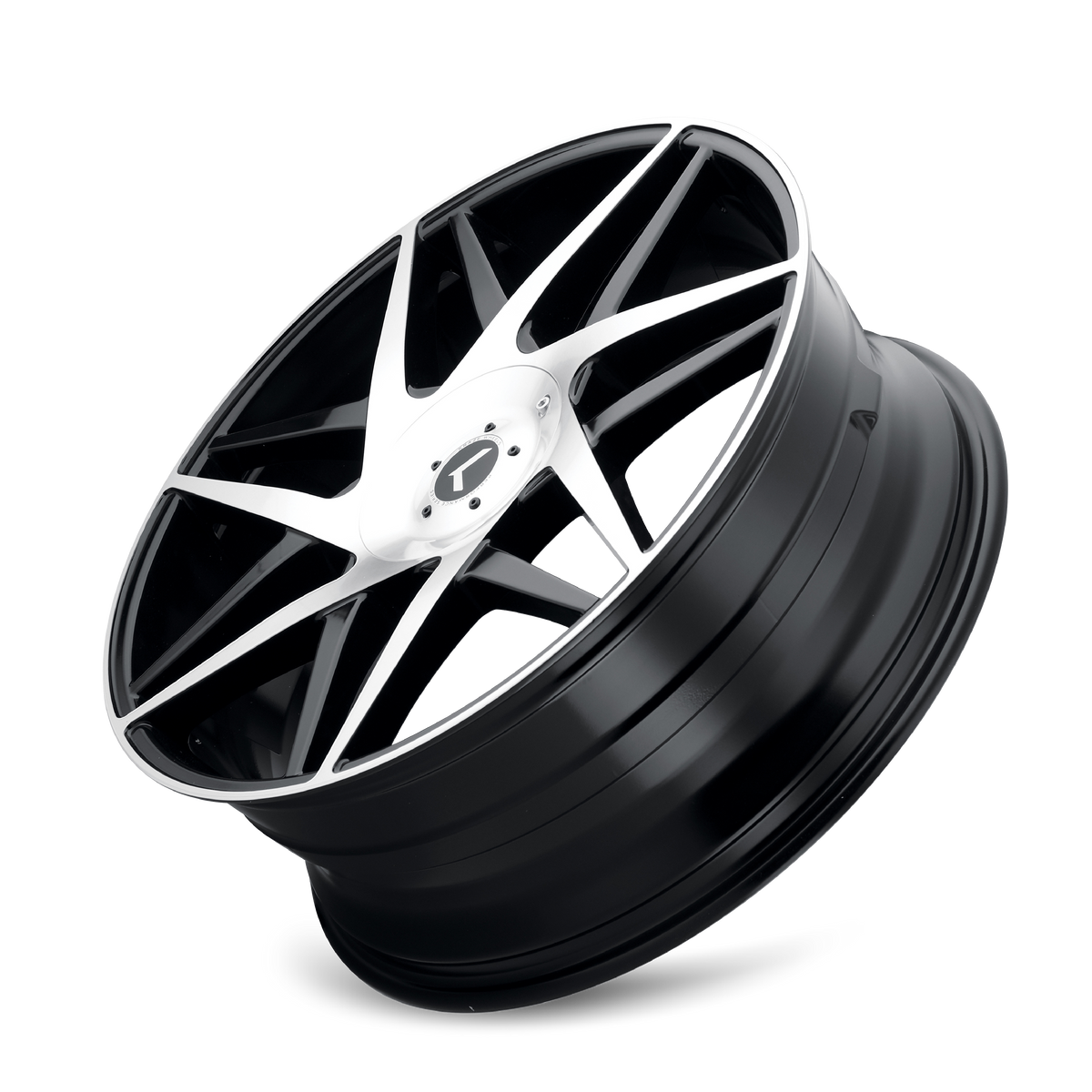 Kraze 192 Gloss black machined 22x8.5 +38 5x112|5x114.3mm 72.62mm - Wheelwiz
