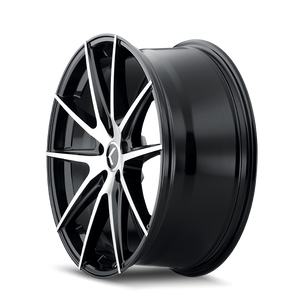 Kraze TURISMO Gloss black machined 17x8 +38 5x114.3mm 72.62mm - Wheelwiz